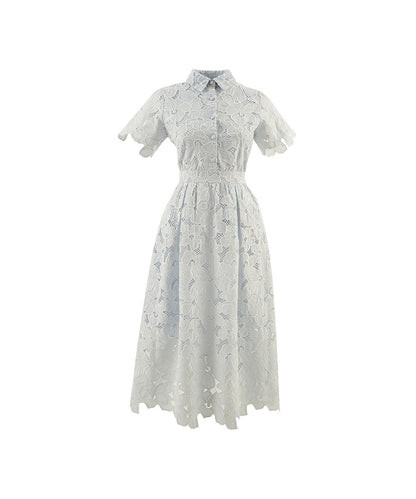Broderie Anglaise Shirt Dress