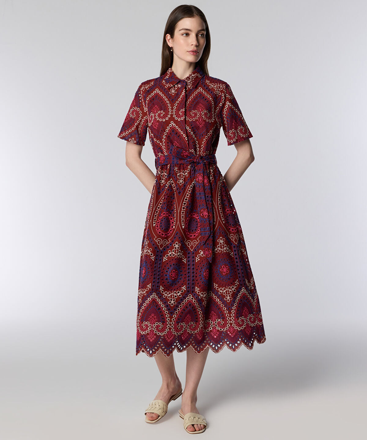 Zoomed Printed Shirt Dress