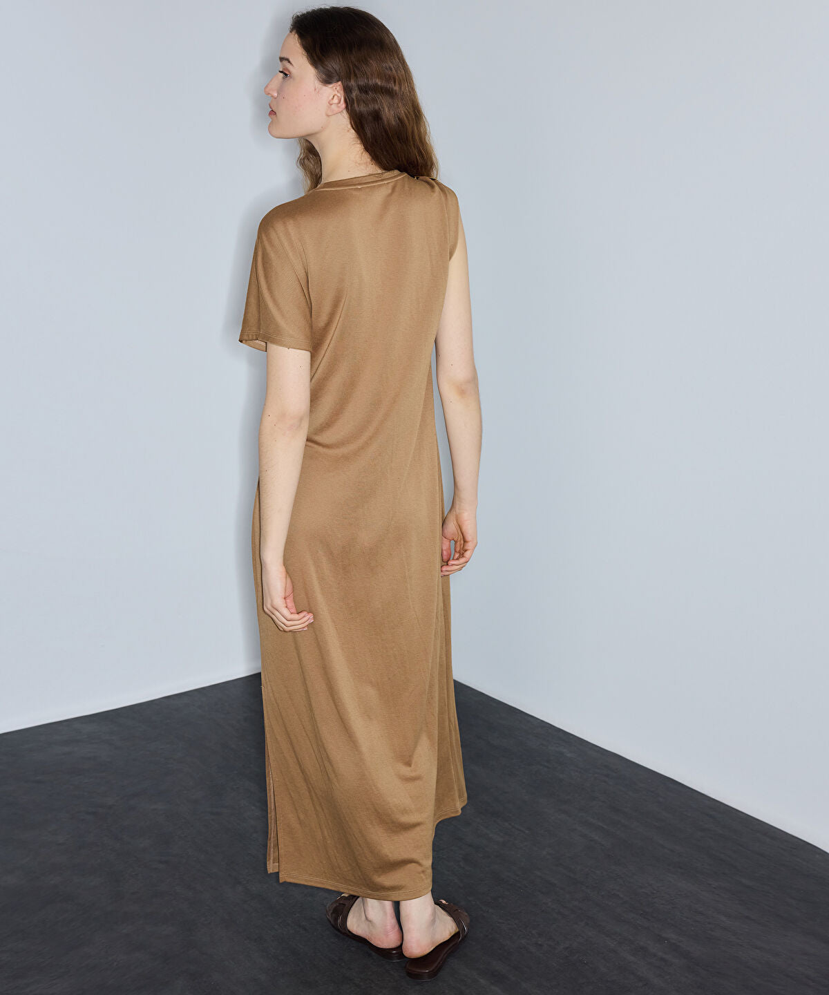 Metal-Accent Asymmetric Dress