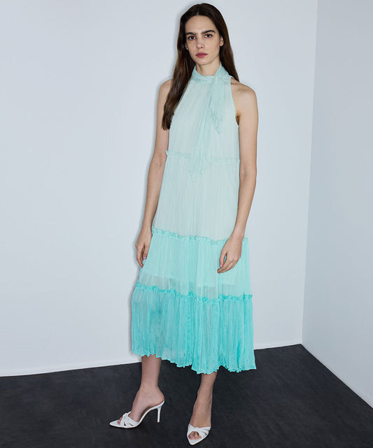 Ombre Chiffon Maxi Dress