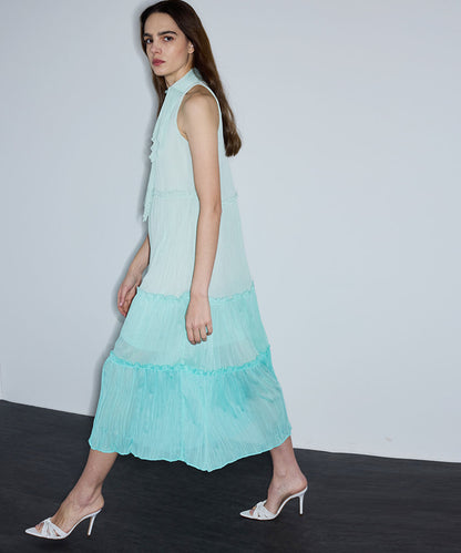 Ombre Chiffon Maxi Dress