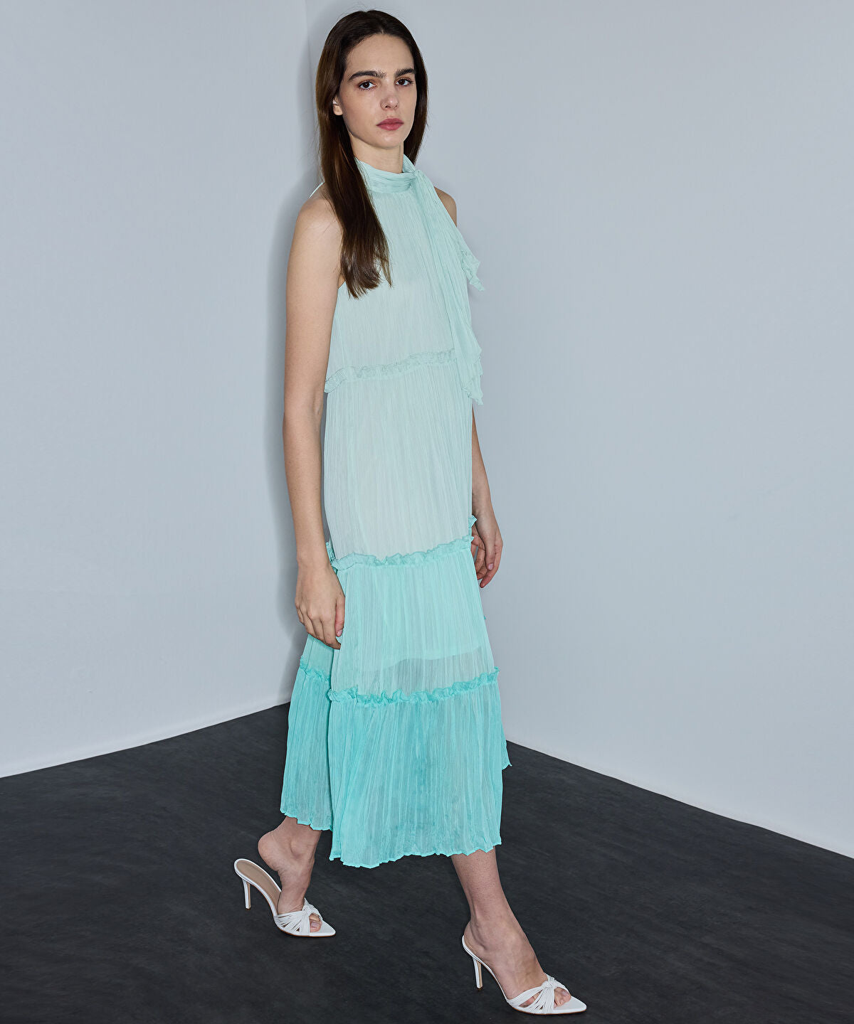 Zoomed Ombre Chiffon Maxi Dress