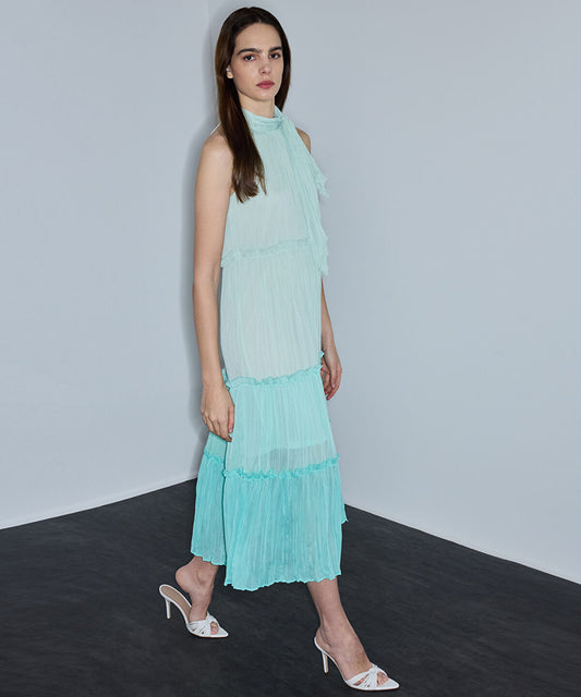 Ombre Chiffon Maxi Dress