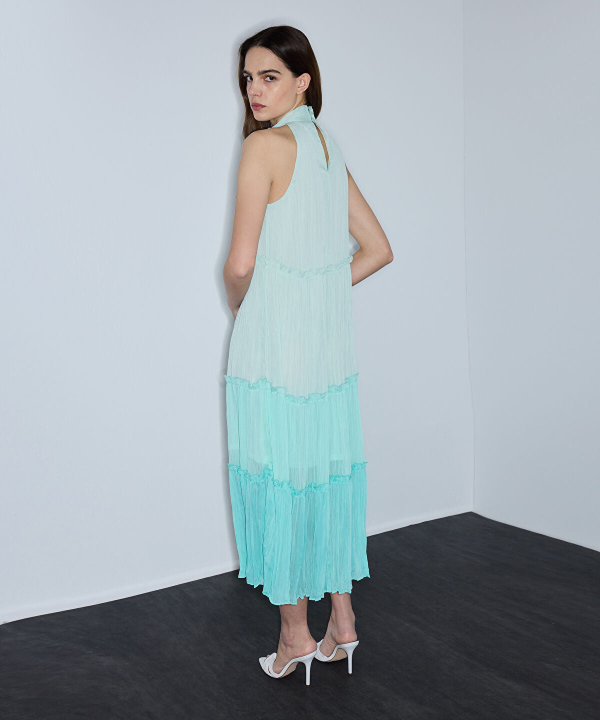 Zoomed Ombre Chiffon Maxi Dress