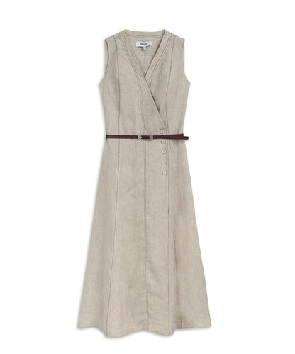 Belted Linen Dress