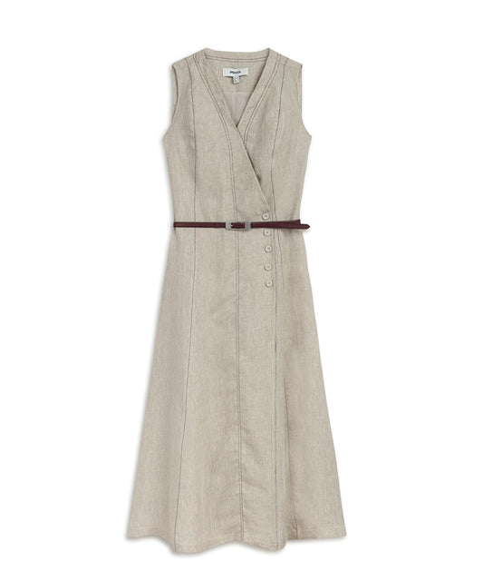 Belted Linen Dress