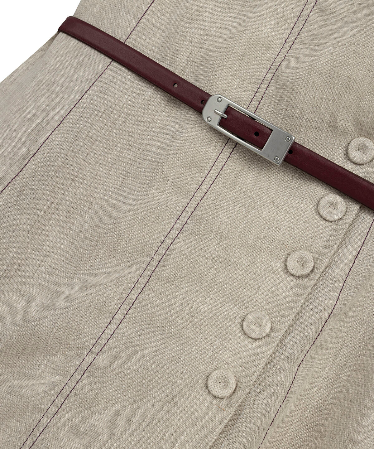 Belted Linen Dress