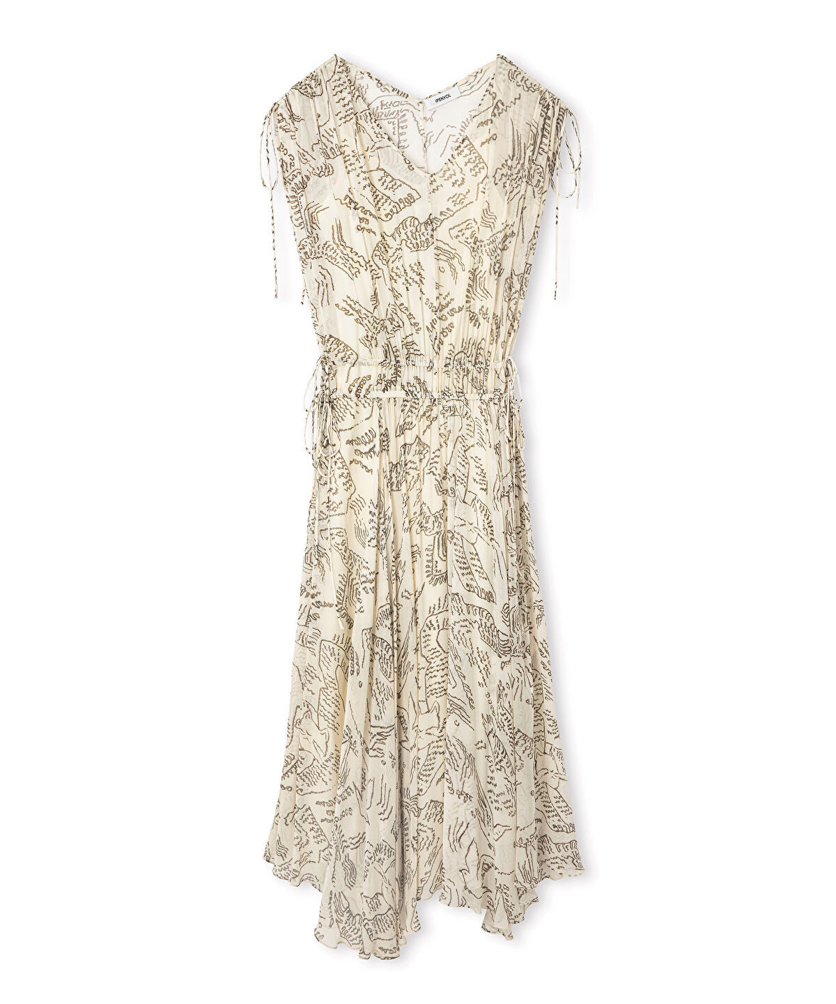 Zoomed Printed Viscose Asymmetric Dress
