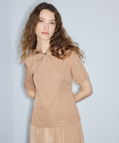 Mixed-Media Layered Midi Dress