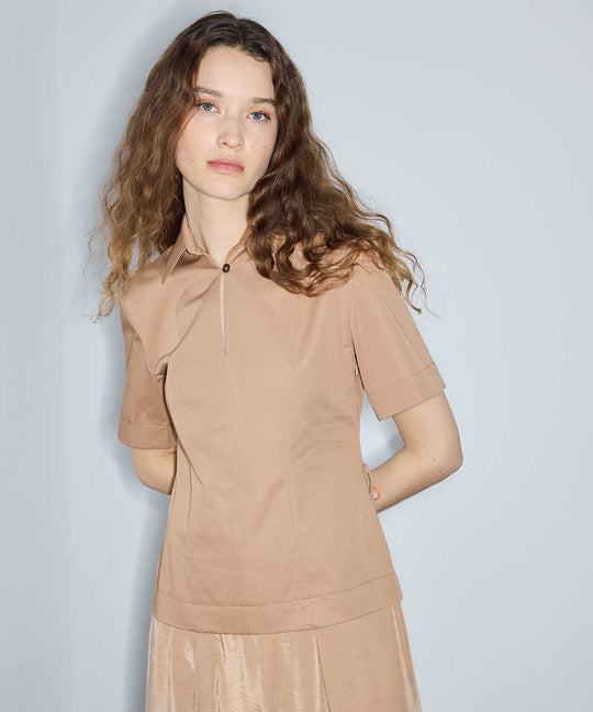 Mixed-Media Layered Midi Dress