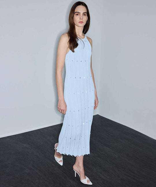 Embellished Halter Dress