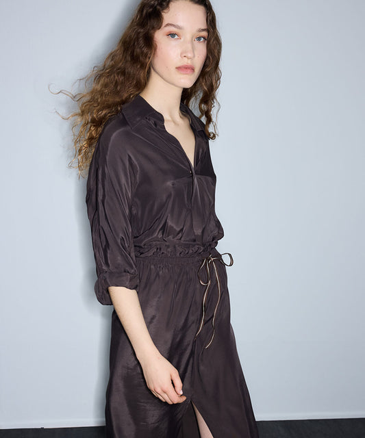 Belted Viscose Dress