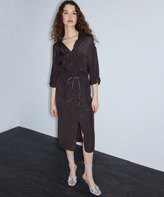 Belted Viscose Dress