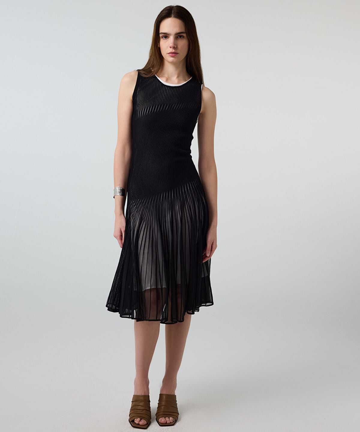 Zoomed Color-Block Layered Dress