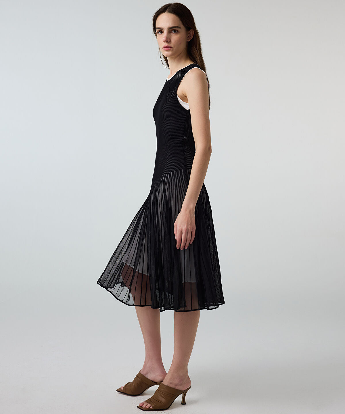 Zoomed Color-Block Layered Dress