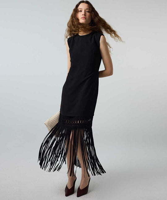 Fringed Hem Dress