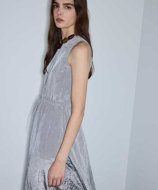 Crinkled-Texture Dress