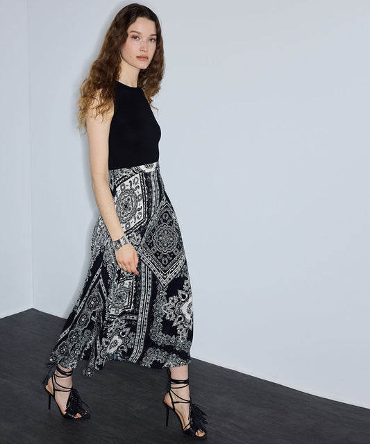 Paisley-Print Viscose Dress