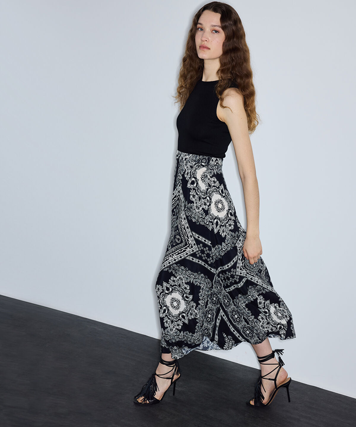 Zoomed Paisley-Print Viscose Dress