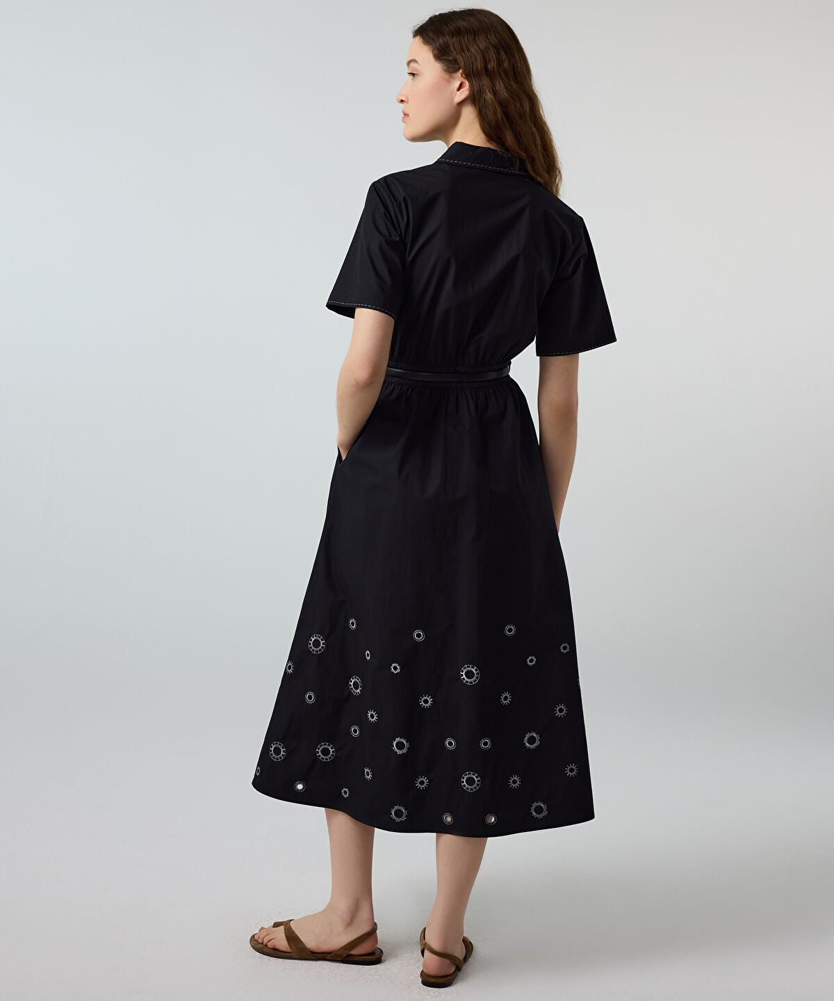Zoomed Embroidered Poplin Dress