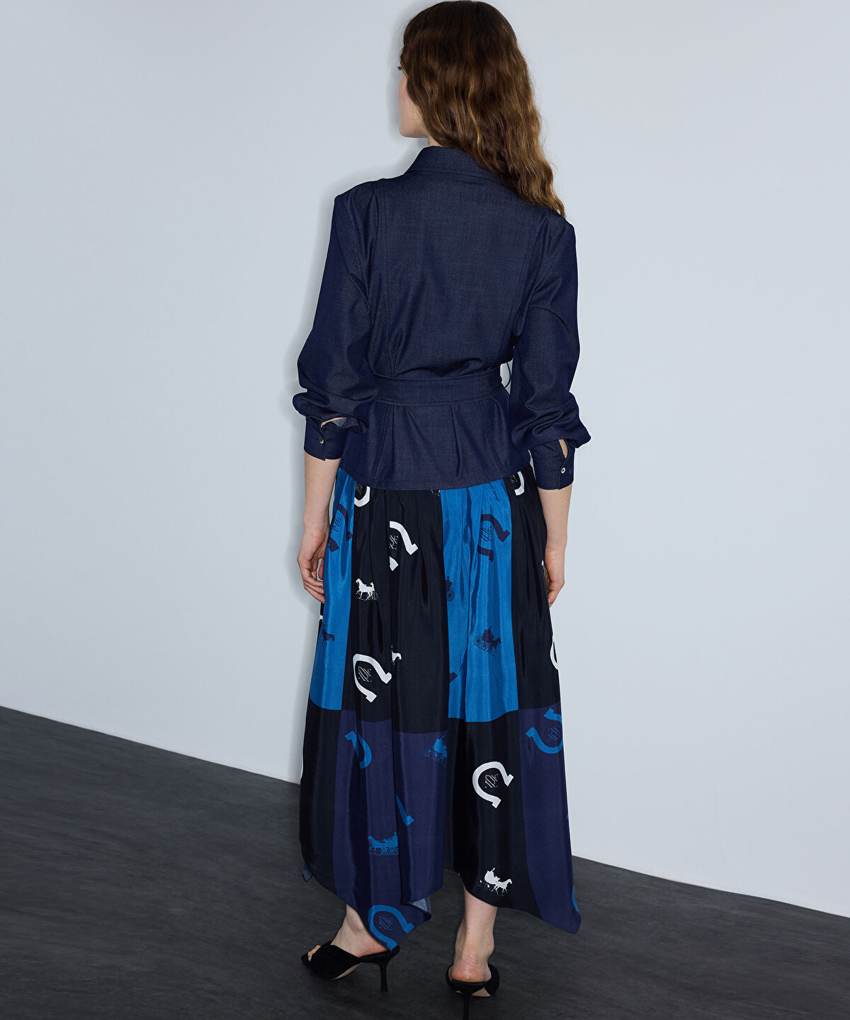 Zoomed Layered-Effect Belted Dress