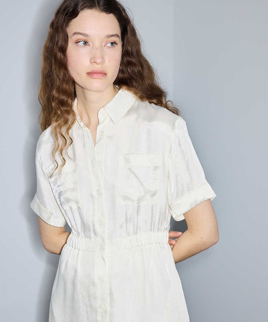 Elasticated Waist Shirt Dress