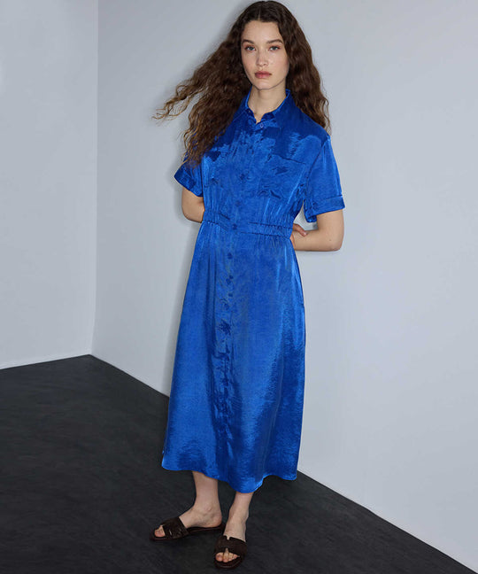 Elasticated Waist Shirt Dress