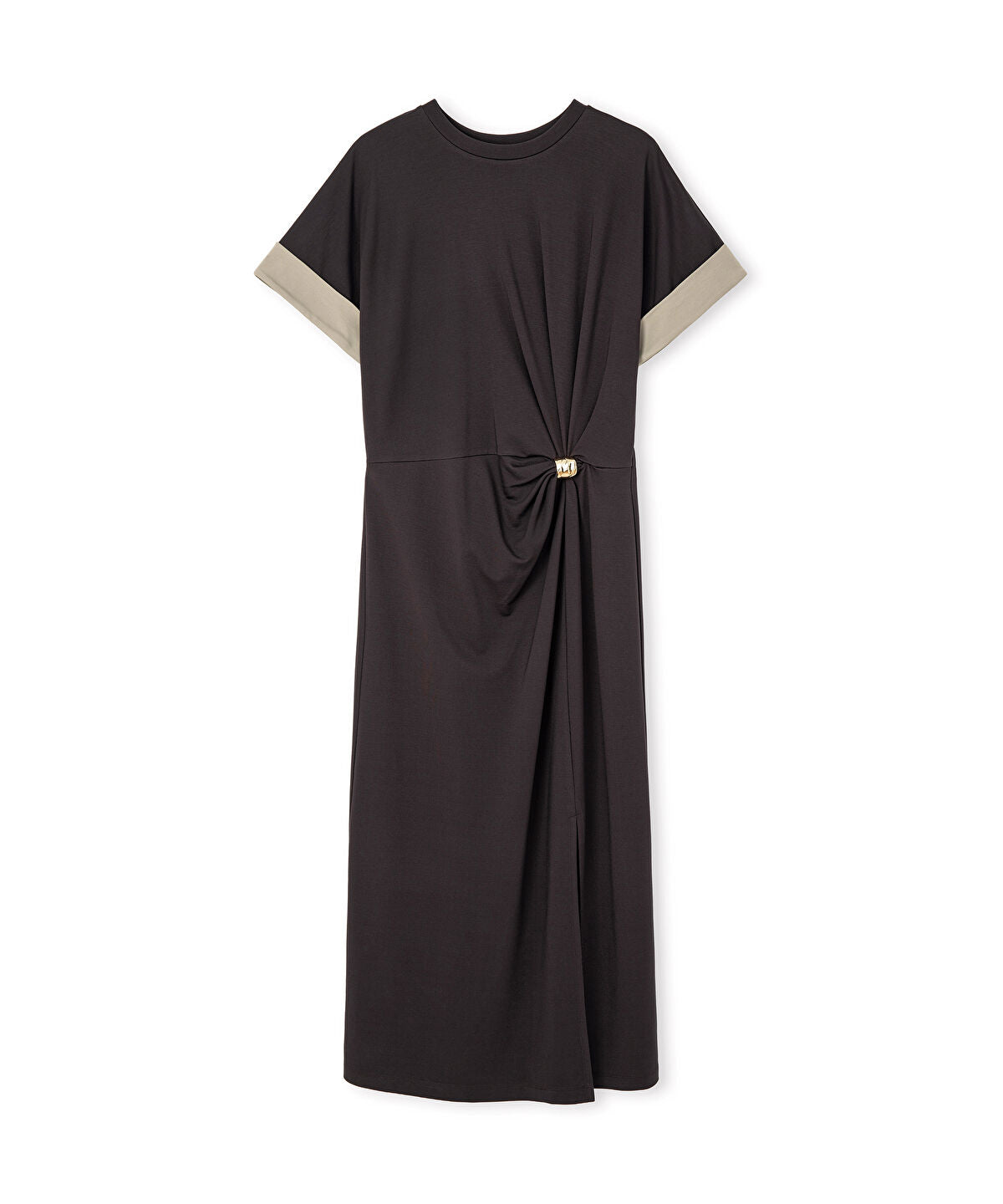 Zoomed Color-Block Jersey Dress