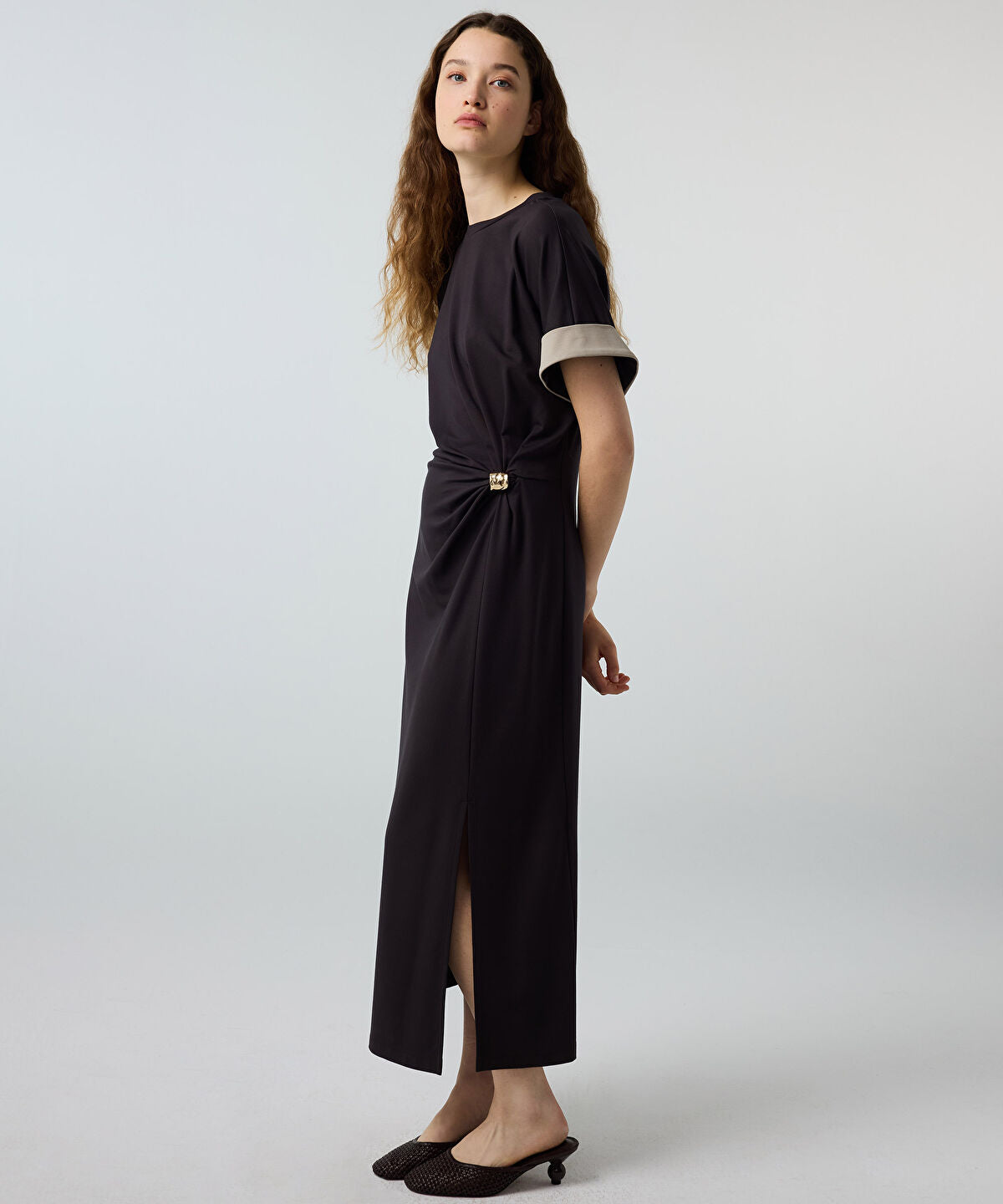 Zoomed Color-Block Jersey Dress