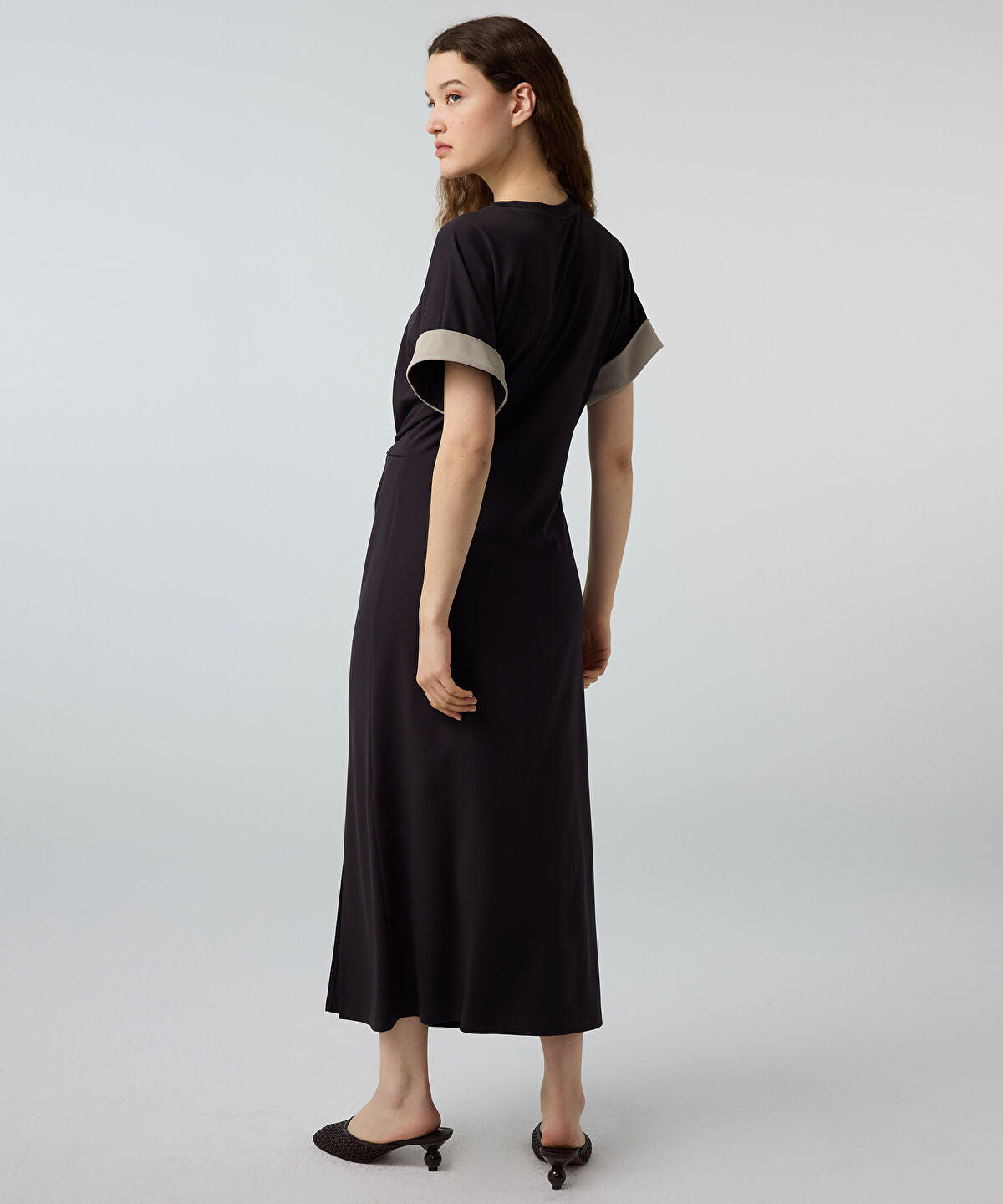 Zoomed Color-Block Jersey Dress