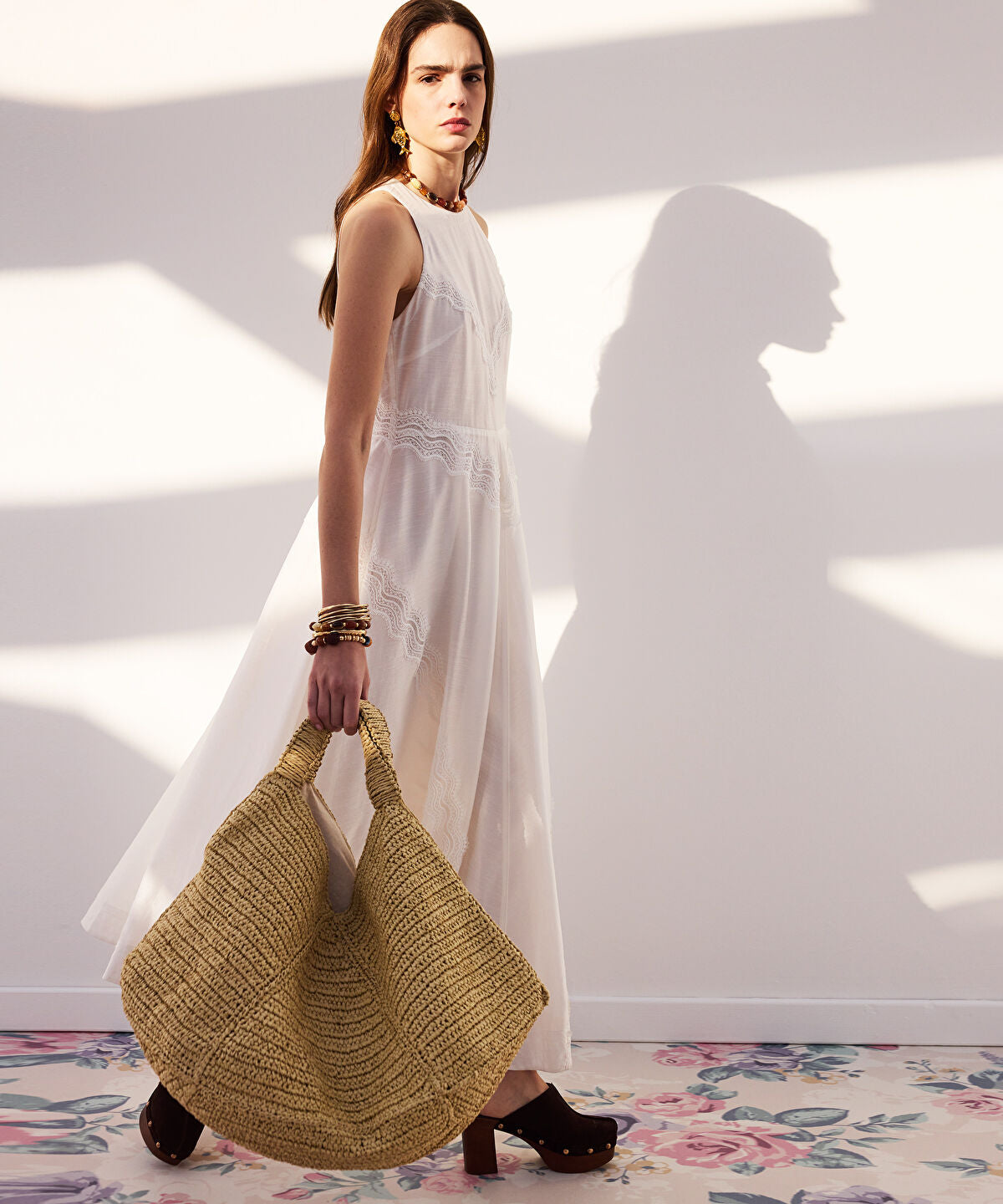 Zoomed Lace-Trimmed Dress