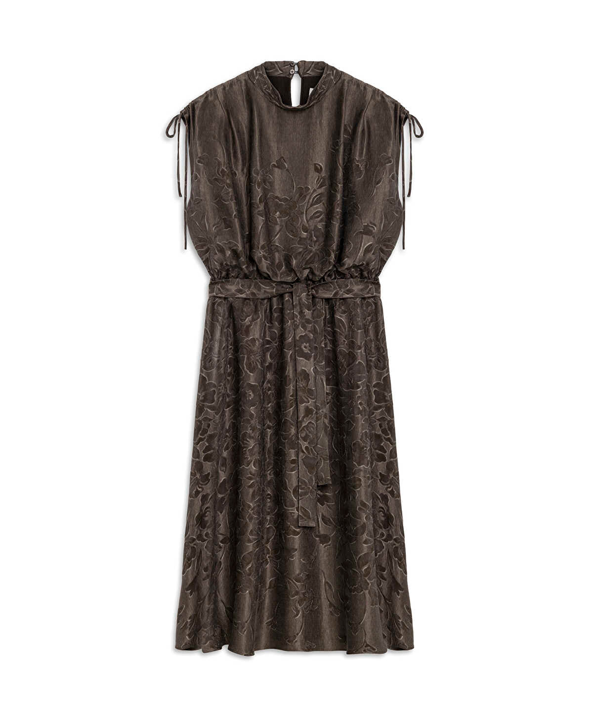 Floral Jacquard Midi Dress