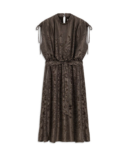 Floral Jacquard Midi Dress