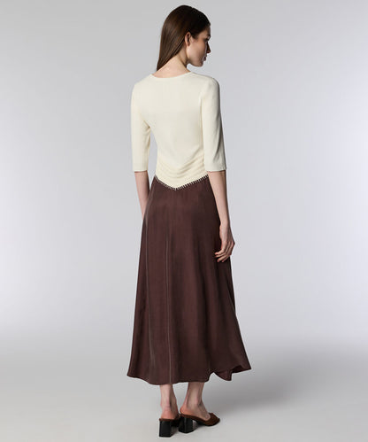 Crochet-Waist Color-Block Dress