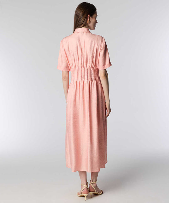Pintuck-Waist Shirt Dress