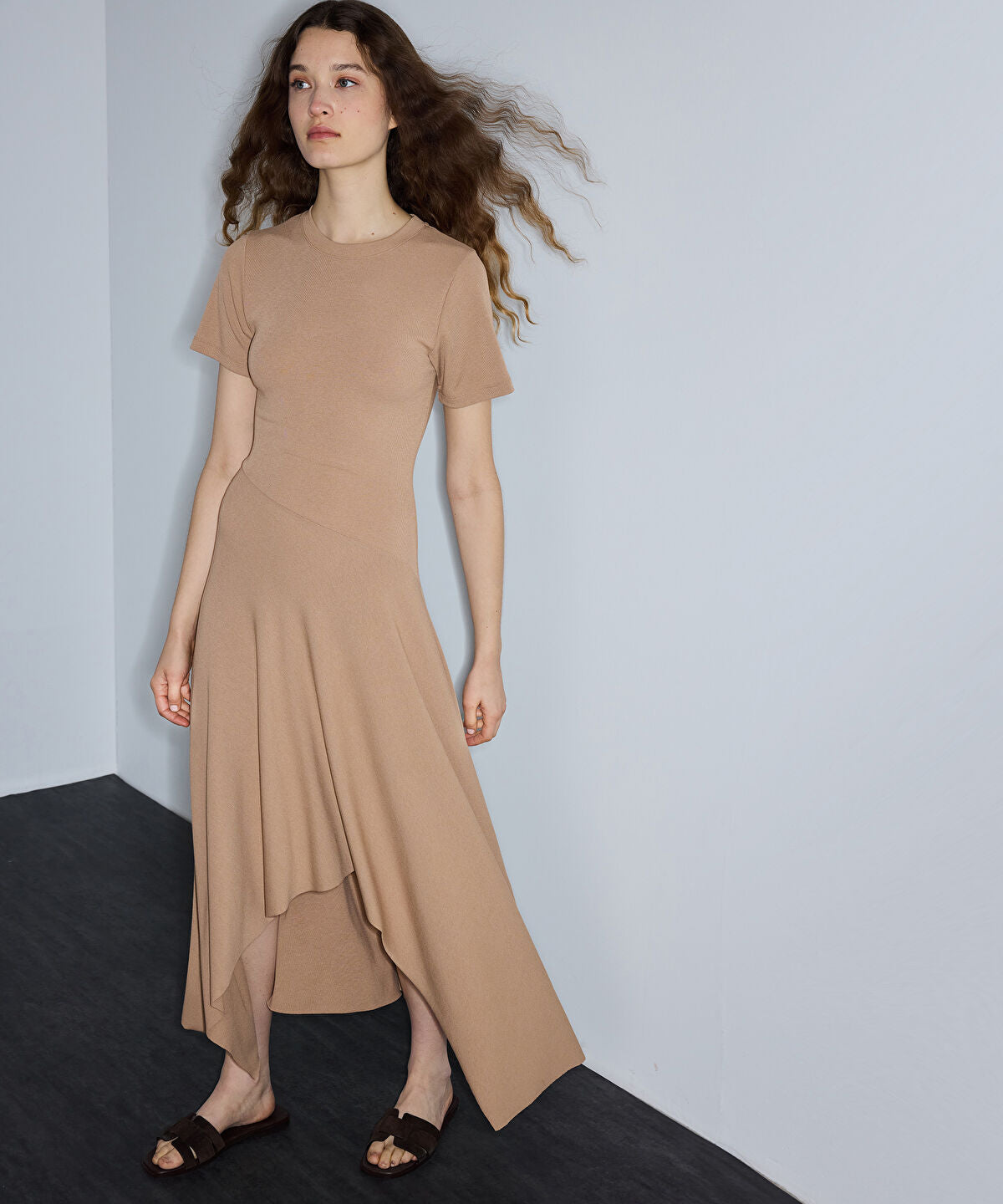 Zoomed Asymmetric Jersey Dress