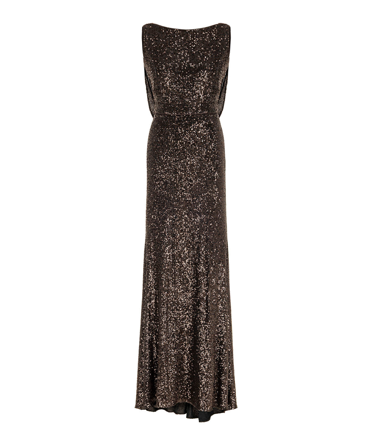Zoomed Sequin Open-Back Maxi Dress