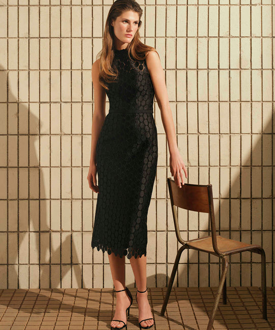 Guipure Polka Dot Dress