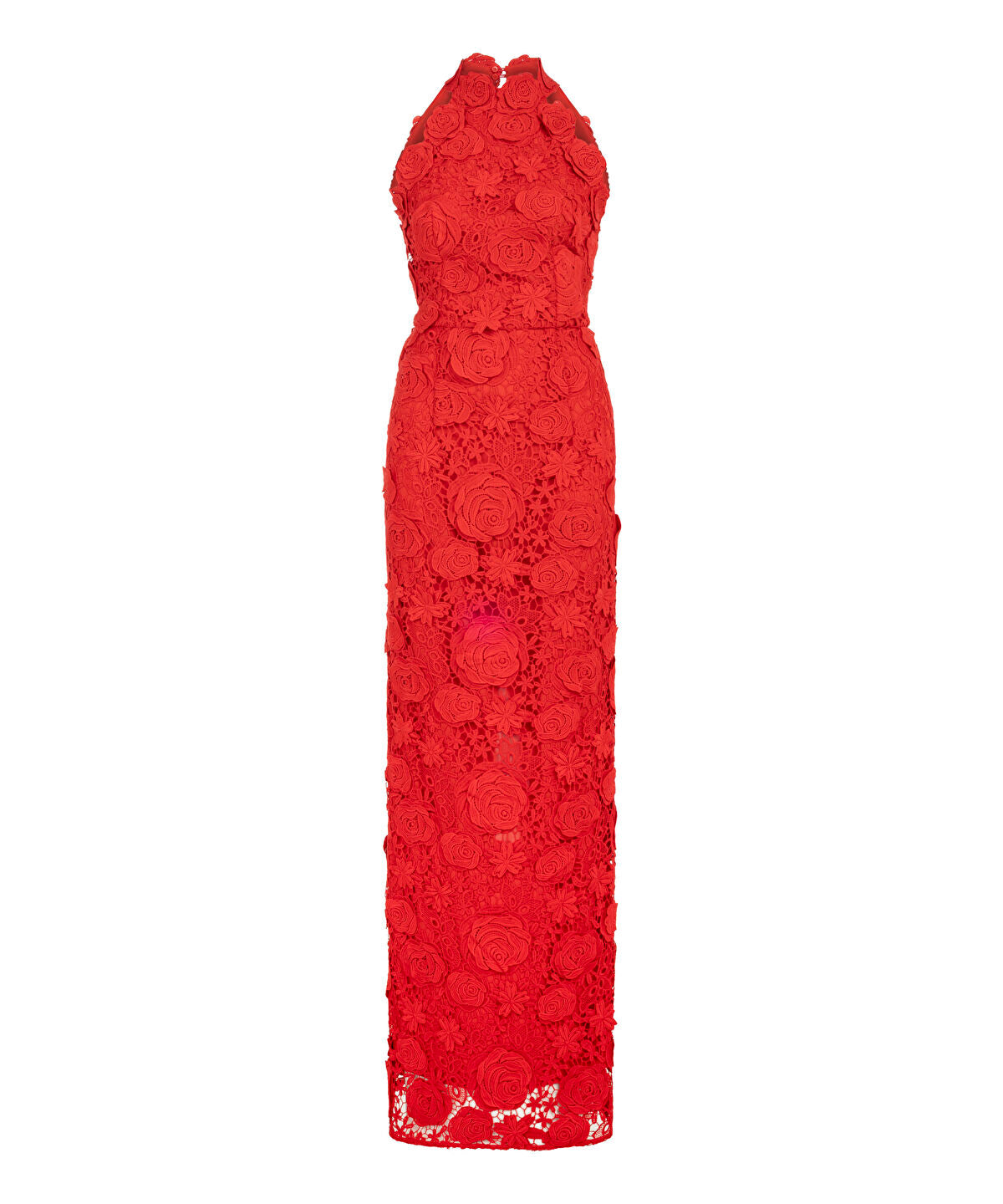 Guipure Dress with Floral Applique