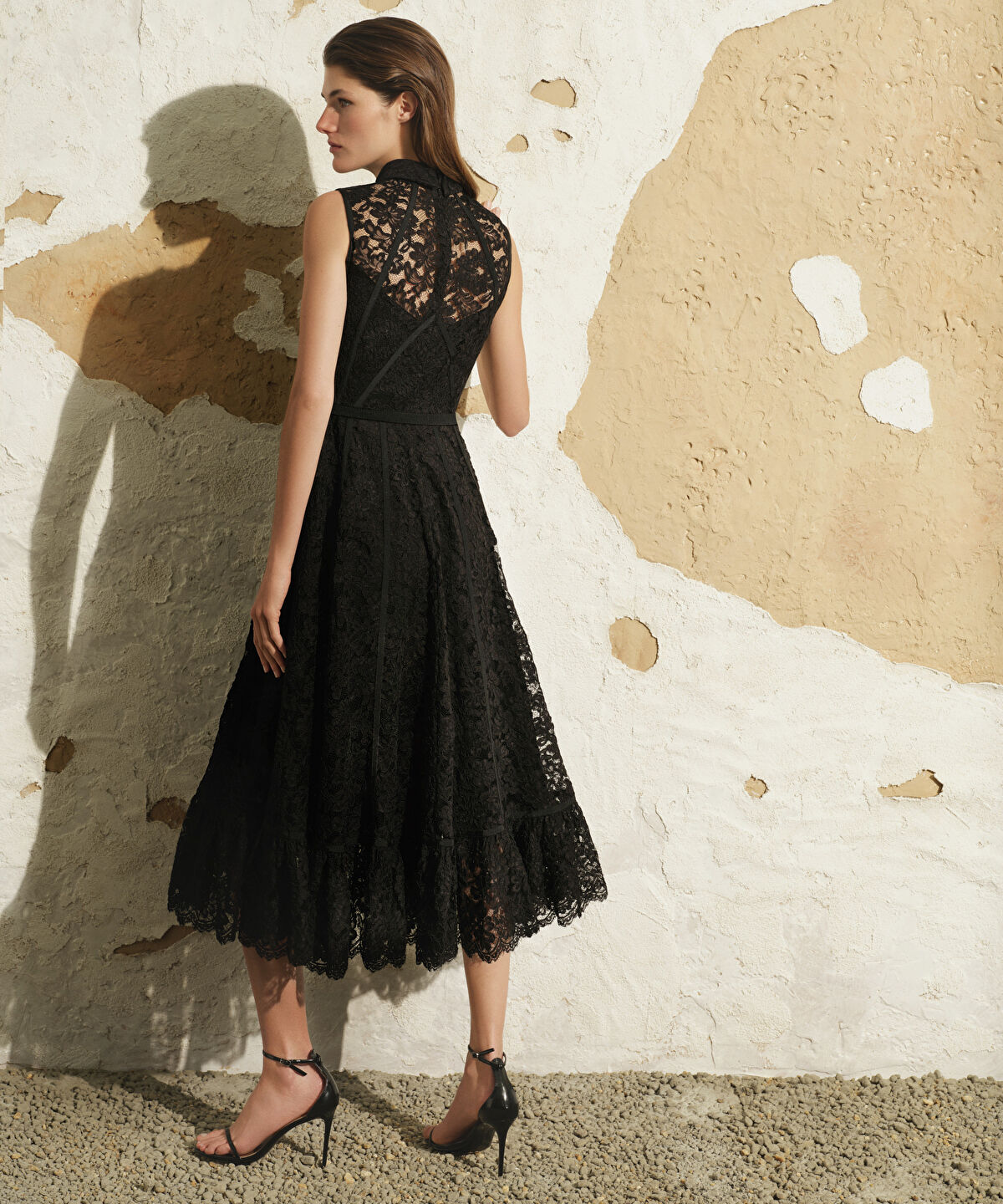 Waist-Accented Lace Dress