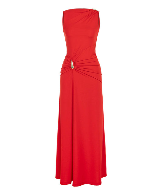Embellished Gathered Dress