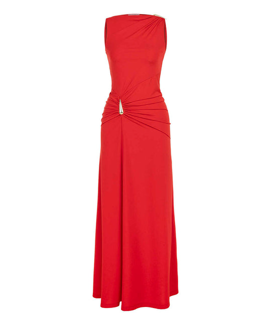 Embellished Gathered Dress