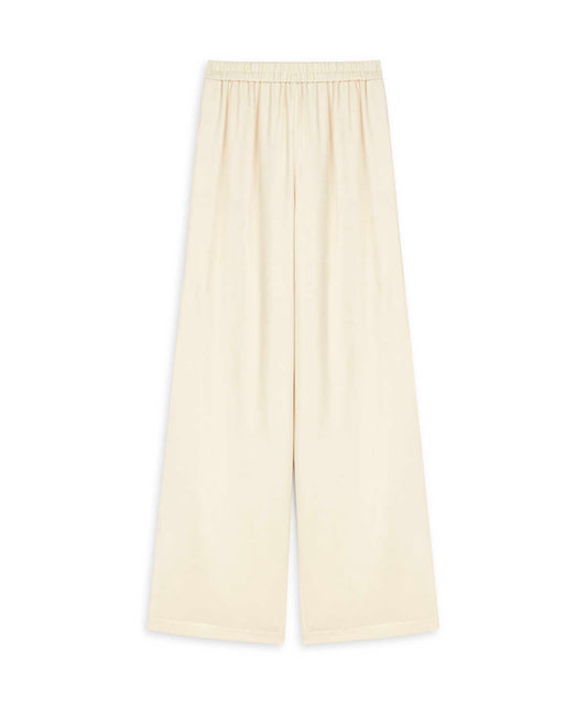 Wide-Leg Elastic Waist Trousers
