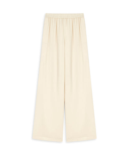 Wide-Leg Elastic Waist Trousers