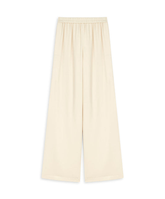 Wide-Leg Elastic Waist Trousers