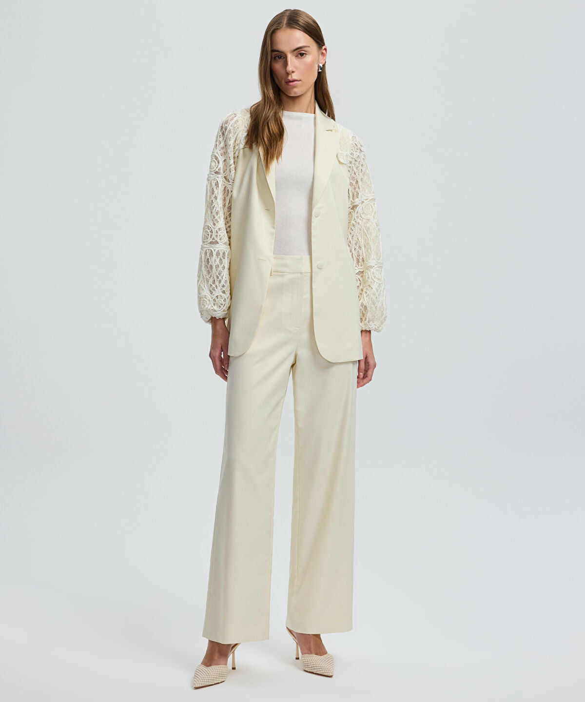Wide-Leg Tailored Trousers