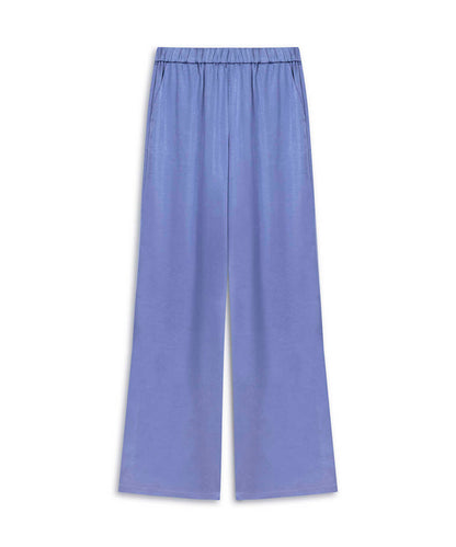 Elastic Waist Wide-Leg Trousers