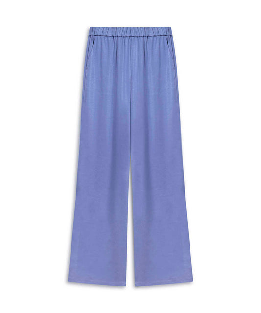 Elastic Waist Wide-Leg Trousers