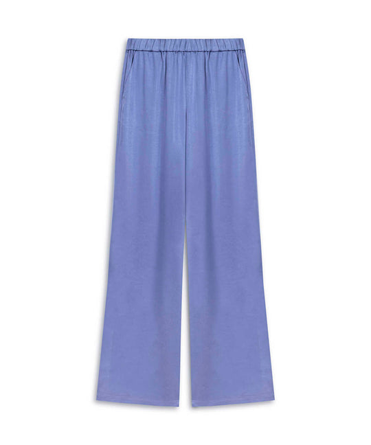Elastic Waist Wide-Leg Trousers