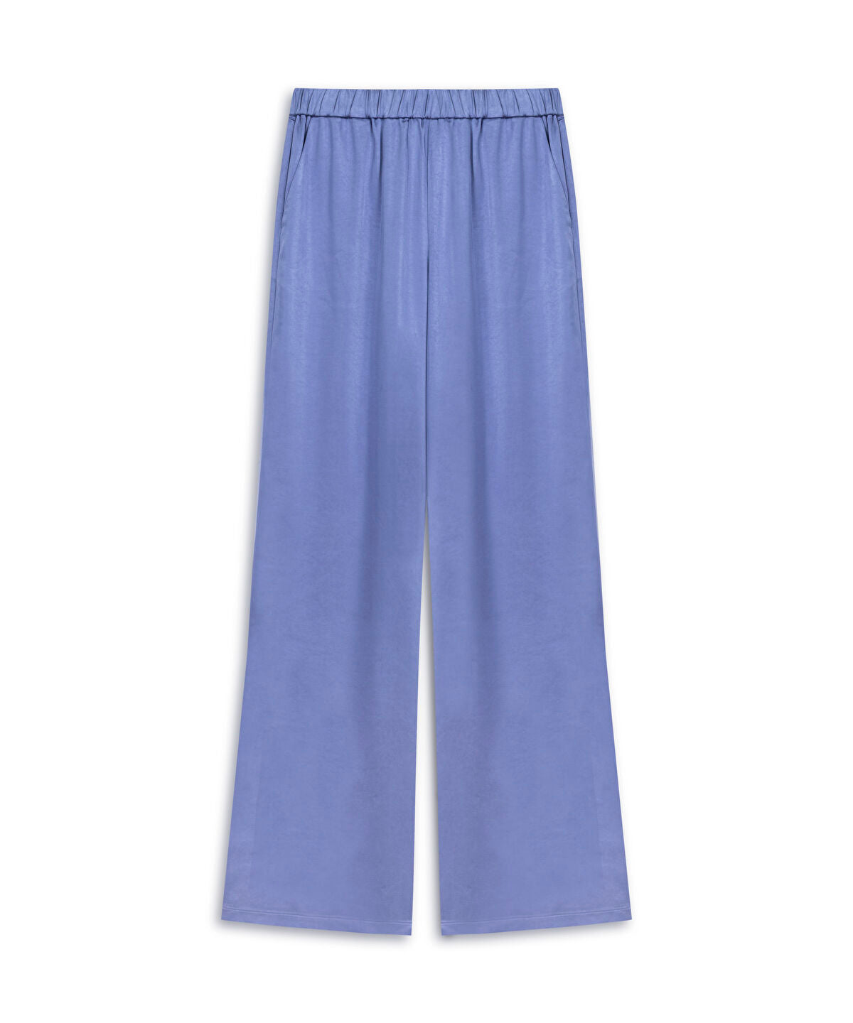 Elastic Waist Wide-Leg Trousers